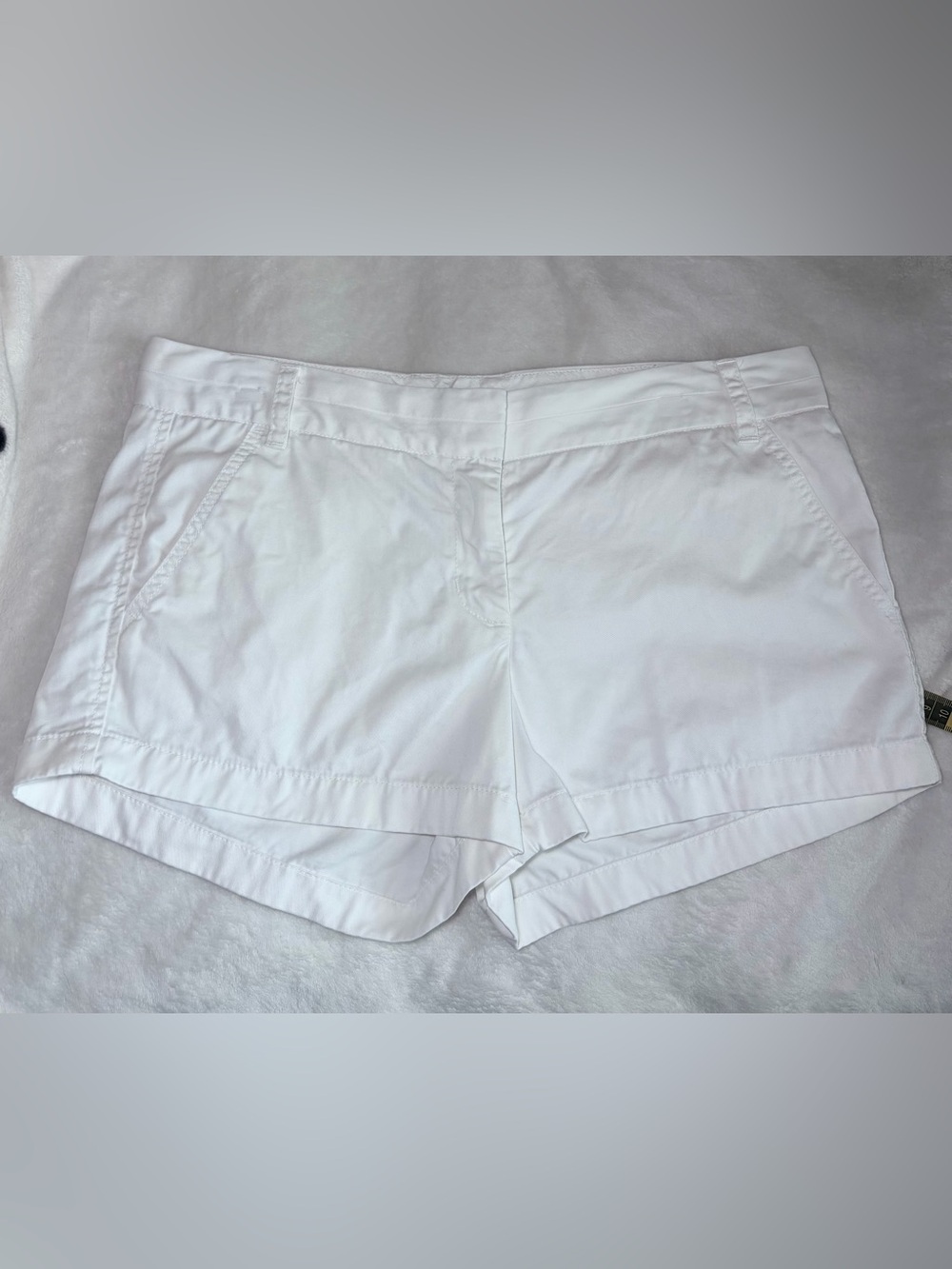 J. Crew White High-Rise Stretch Shorts